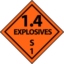 National Marker Company DL94R NMC™ Dot Explosives S1 Placard Sign, Rigid Plastic image.