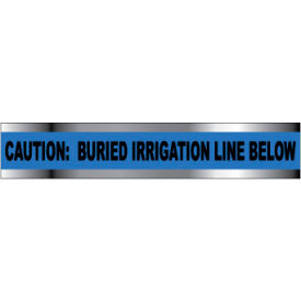 National Marker Company DT2 BIRR Detectable Underground Warning Tape - Caution Buried Irrigation Line Below - 2"W image.