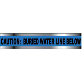 National Marker Company DT2 BW Detectable Underground Warning Tape - Caution Buried Water Line Below - 2"W image.