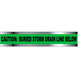 National Marker Company DT2 GSD Detectable Underground Warning Tape - Caution Buried Storm Drain Below - 2"W image.