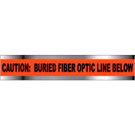 National Marker Company DT2 OFBO Detectable Underground Warning Tape - Caution Buried Fiber Optic Line - 2"W image.