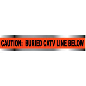 National Marker Company DT6 OCATV Detectable Underground Warning Tape - Caution Buried CATV Line Below - 6"W image.