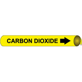 National Marker Company E4011 NMC™ Precoiled & Strap-On Pipe Marker, Carbon Dioxide, Fits 4-5/8" - 5-7/8" Pipe Dia. image.