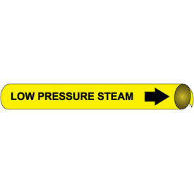 National Marker Company E4069 NMC™ Precoiled & Strap-On Pipe Marker, Low Pressure Steam, Fits 4-5/8" - 5-7/8" Pipe Dia. image.