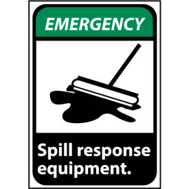 National Marker Company EGA1PB Emergency Sign 14x10 Vinyl - Spill Response Equipment image.