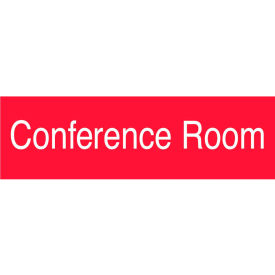 National Marker Company EN10R Engraved Sign - Conference Room - Red image.