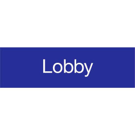 National Marker Company EN12BL Engraved Sign - Lobby - Blue image.