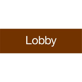National Marker Company EN12BN Engraved Sign - Lobby - Brown image.