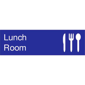 National Marker Company EN13BL Engraved Sign - Lunch Room - Blue image.