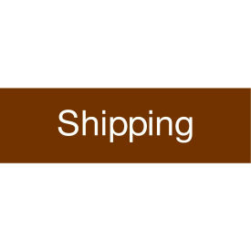 National Marker Company EN20BN Engraved Sign - Shipping - Brown image.