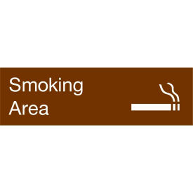 Engraved Sign - Smoking Area - Brown Engraved Sign - Smoking Area - Brown