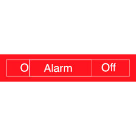 National Marker Company EN308R Engraved Occupancy Sign - Alarm On Off - Red image.