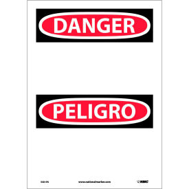 National Marker Company ESD1PB NMC™ Bilingual Vinyl Sign, Danger Blank, 10"W x 14"H image.