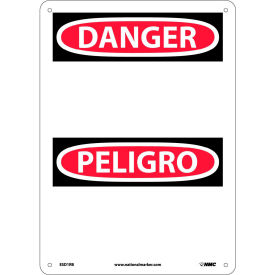 National Marker Company ESD1RB NMC™ Bilingual Plastic Sign, Danger Blank, 10"W x 14"H image.