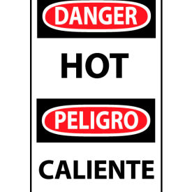 National Marker Company ESD265AP Bilingual Machine Labels - Danger Hot, 5-Pack image.