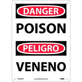 National Marker Company ESD463RB Bilingual Plastic Sign - Danger Poison image.