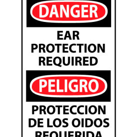 Bilingual Machine Labels - Danger Ear Protection Required Bilingual Machine Labels - Danger Ear Protection Required