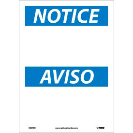 Bilingual Vinyl Sign - Notice Blank