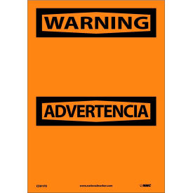 National Marker Company ESW1PB Bilingual Vinyl Sign - Warning Blank image.