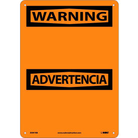 National Marker Company ESW1RB Bilingual Plastic Sign - Warning Blank image.