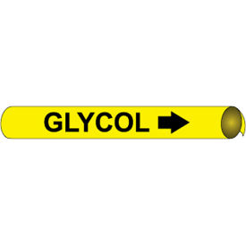 National Marker Company F4050 NMC™ Precoiled & Strap-On Pipe Marker, Glycol, Fits 6" - 8" Pipe Dia. image.