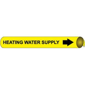 National Marker Company F4056 NMC™ Precoiled & Strap-On Pipe Marker, Heating Water Supply, Fits 6" - 8" Pipe Dia. image.