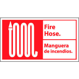 Bilingual Fire Sign - Fire Hose Manguera De Incendios - Plastic