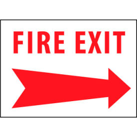 National Marker Company FERAPB Fire Safety Sign - Fire Exit with Right Arrow - Vinyl image.