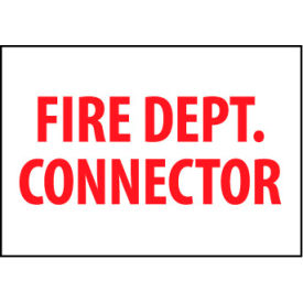 National Marker Company FL202P Fire Safety Sign - Fire Department Connector - Vinyl image.