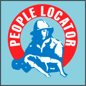 National Marker Company FPLP Fire Safety Sign - People Locator image.