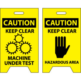 National Marker Company FS17 Floor Sign - Caution Keep Clear Machine Under Test image.