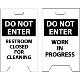 National Marker Company FS22 Floor Sign - Do Not Enter Restroom Closed For Cleaning image.