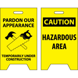 National Marker Company FS23 Floor Sign - Pardon Our Appearance Temporarily Under Construction image.