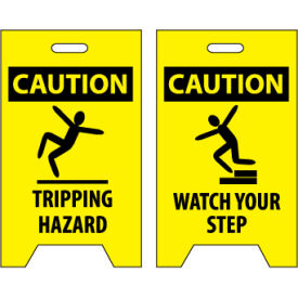 National Marker Company FS36 Floor Sign - Caution Tripping Hazard Watch Your Step image.