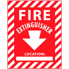 National Marker Company FXPSELP Fire Safety Sign - Fire Extinguisher with Blank Space - Vinyl image.