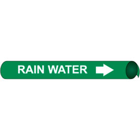 Precoiled and Strap-on Pipe Marker - Rain Water Precoiled and Strap-on Pipe Marker - Rain Water
