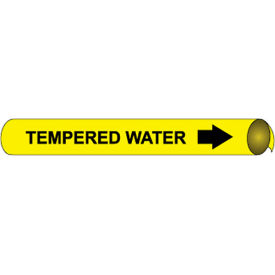 Precoiled and Strap-on Pipe Marker - Tempered Water Precoiled and Strap-on Pipe Marker - Tempered Water