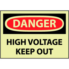 National Marker Company GD139AP Machine Labels - Glow - Danger High Voltage Keep Out image.