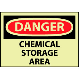 National Marker Company GD239RB Glow Danger Rigid Plastic - Chemical Storage Area image.