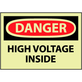 National Marker Company GD290AP Machine Labels - Glow - Danger High Voltage Inside image.