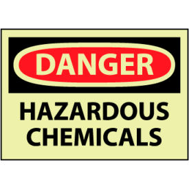 National Marker Company GD441RB Glow Danger Rigid Plastic - Hazardous Chemicals image.