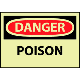 National Marker Company GD463PB Glow Danger Vinyl - Poison image.