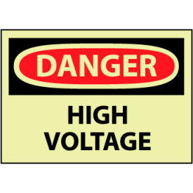 National Marker Company GD49RB Glow Danger Rigid Plastic - High Voltage image.