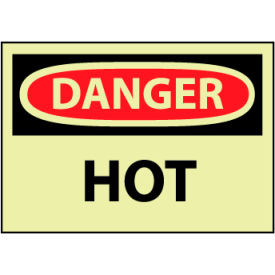 National Marker Company GD51AP Machine Labels - Glow - Danger Hot image.
