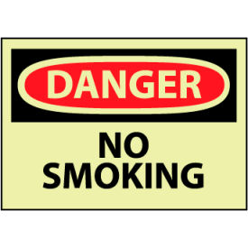 National Marker Company GD79RB Glow Danger Rigid Plastic - No Smoking image.