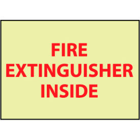 National Marker Company GL134P NMC™ Glow Fire Extinguisher Inside Sign, 6 Hour Glow, Vinyl, 9"W x 6"H image.