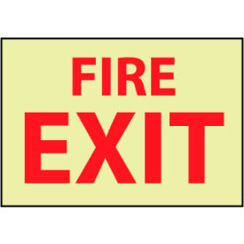 National Marker Company GL140PB Glow Sign Vinyl - Fire Exit image.