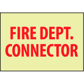 National Marker Company GL155P Glow Sign Vinyl - Fire Dept. Connector image.
