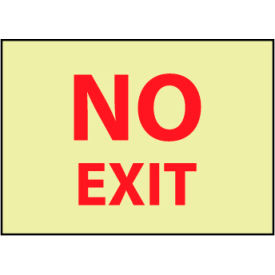 National Marker Company GL199P Glow Sign Vinyl - No Exit image.
