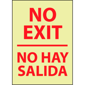 Glow Sign Rigid Plastic - No Exit/No Hay Salida Bilingual